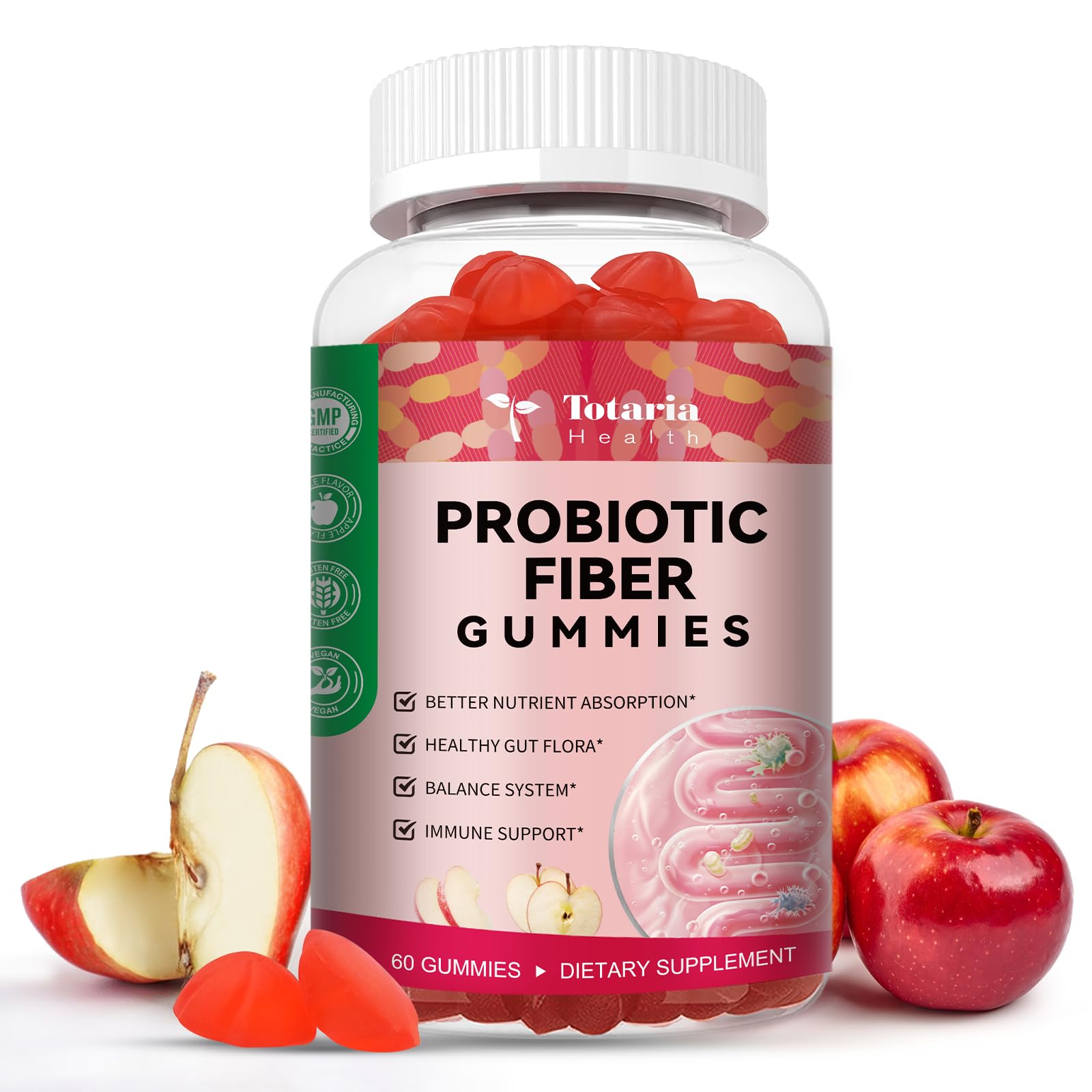 Totaria Prebiotic Fiber Gummies 180g front view