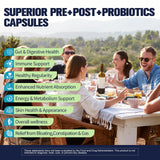 Totaria Prebiotic Probiotic Capsules side view showing supplement facts
