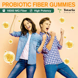 Totaria Probiotic Fiber Gummies pineapple flavour back view