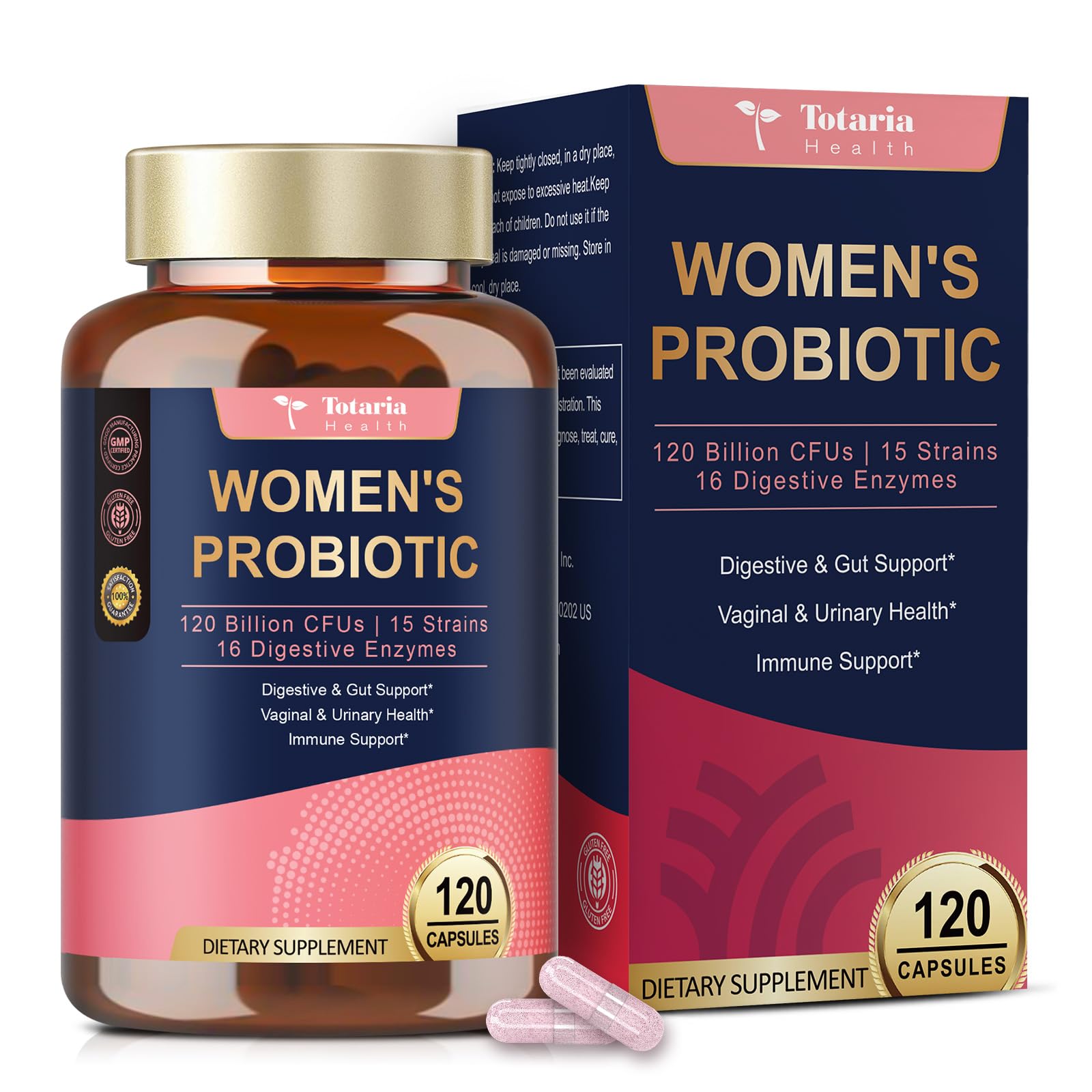 Totaria Probiotics for Women 120 capsules front view