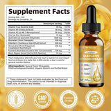 Totaria Quercetin with Bromelain Liquid Drops with a glass of water