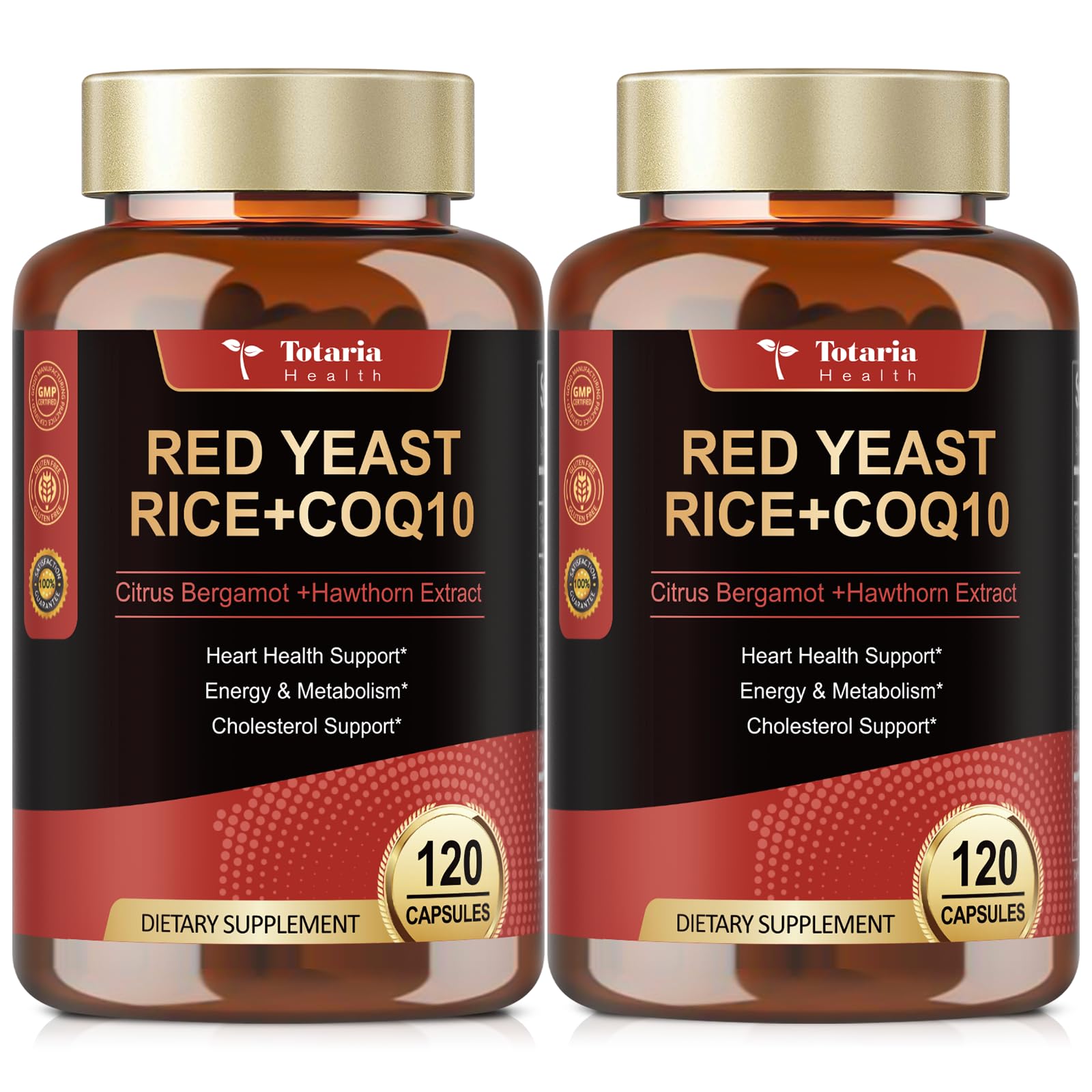 Totaria Red Yeast Rice with CoQ10 supplement front view