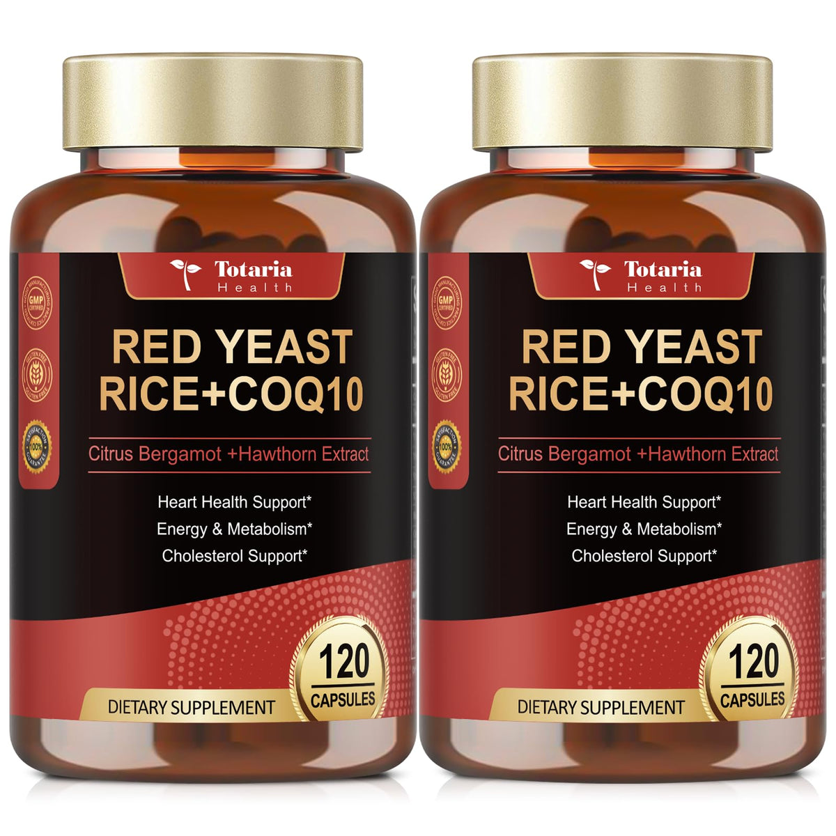 Totaria Red Yeast Rice with CoQ10 supplement front view