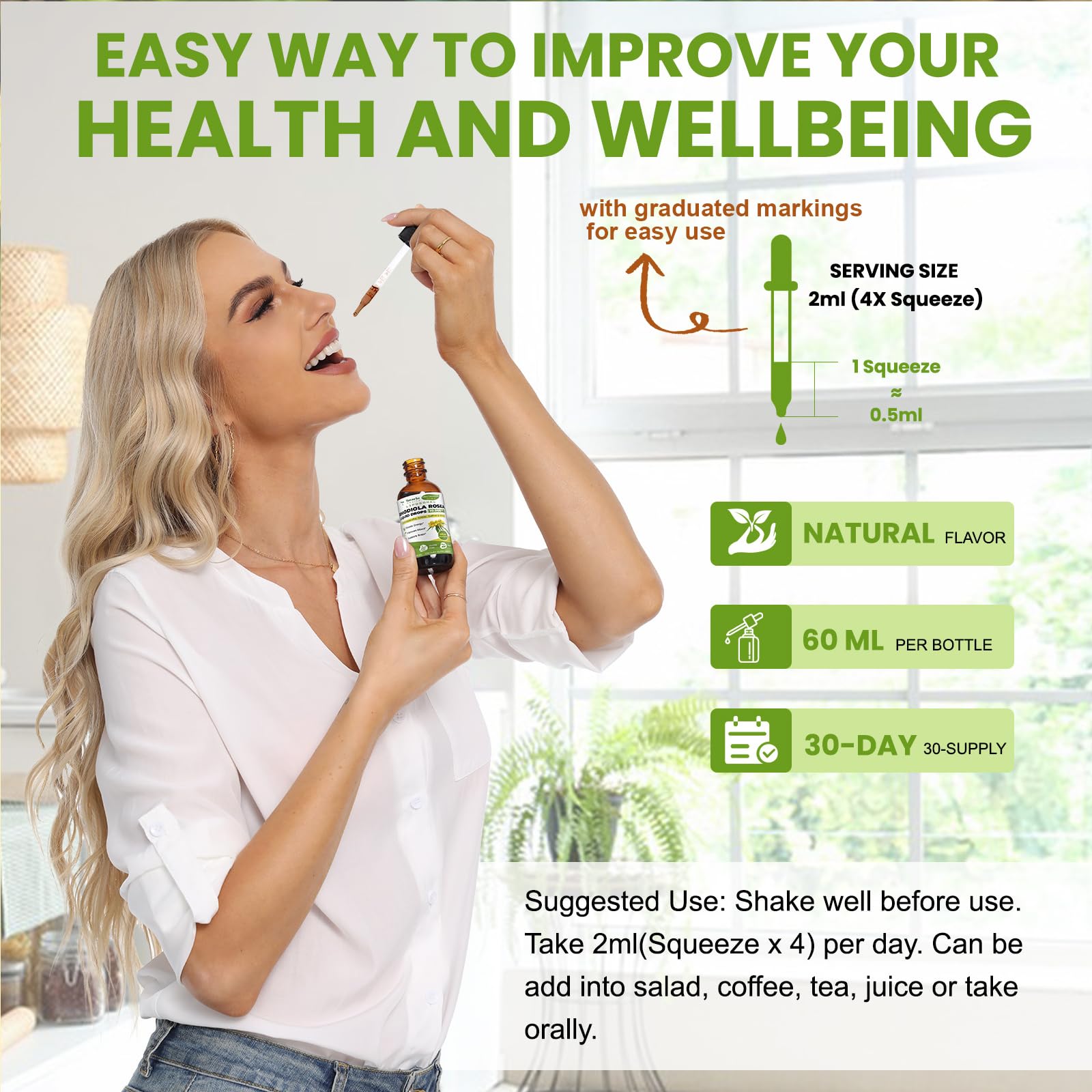 Totaria Rhodiola Rosea Liquid Drops 1000mg close-up