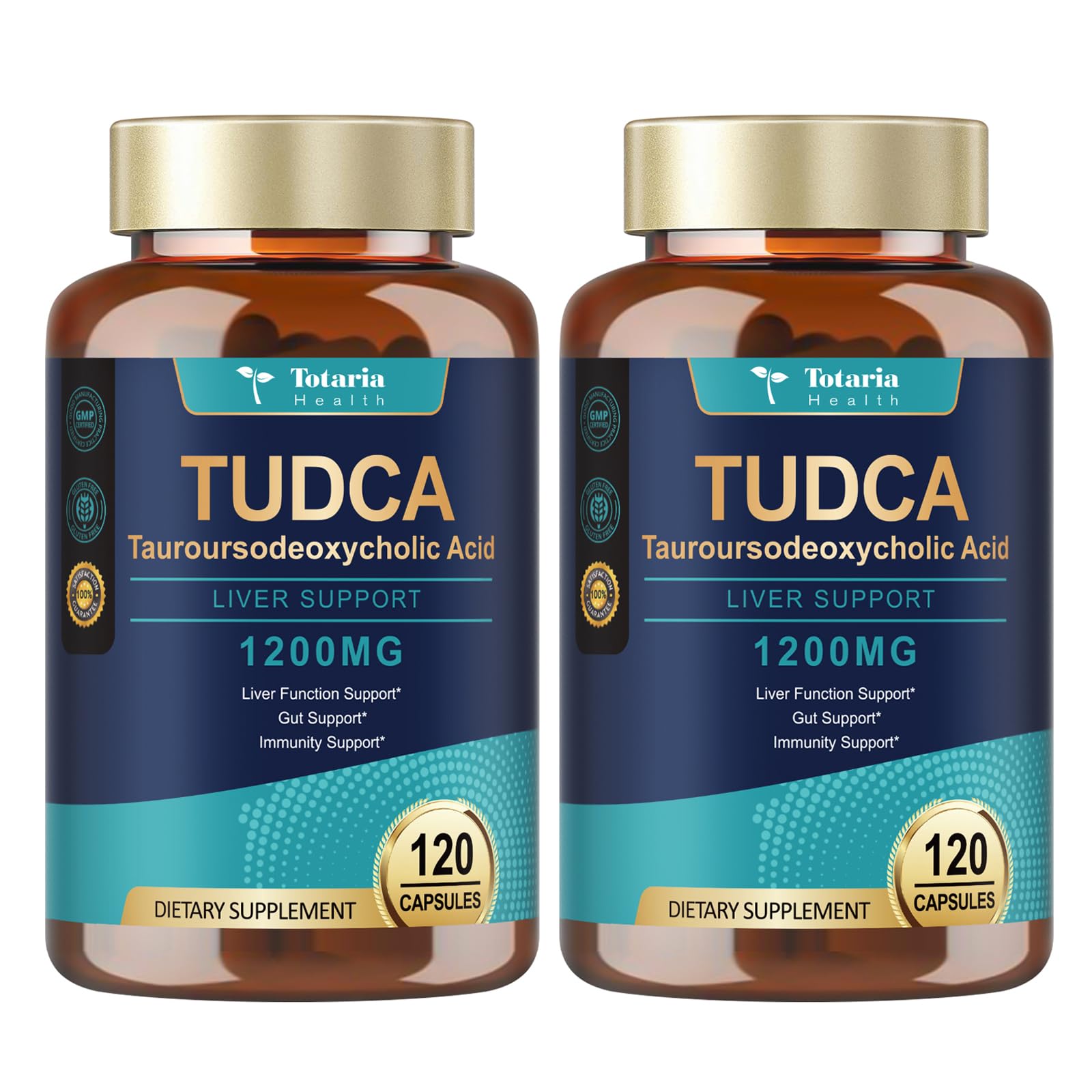 Totaria TUDCA Liver Extract 1200mg 120 Capsules front view