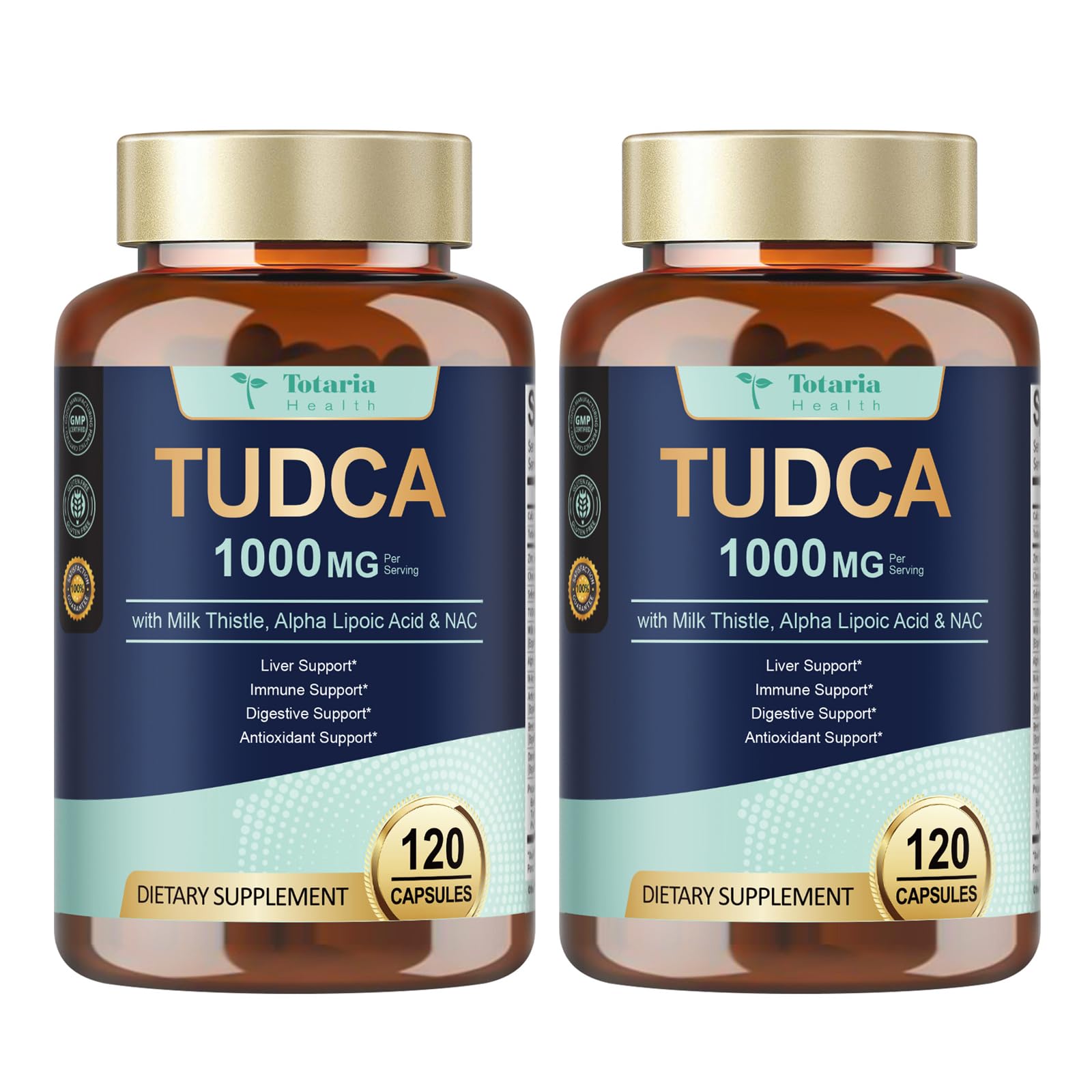 Totaria Tudca Liver Extract Supplement front view of bottle