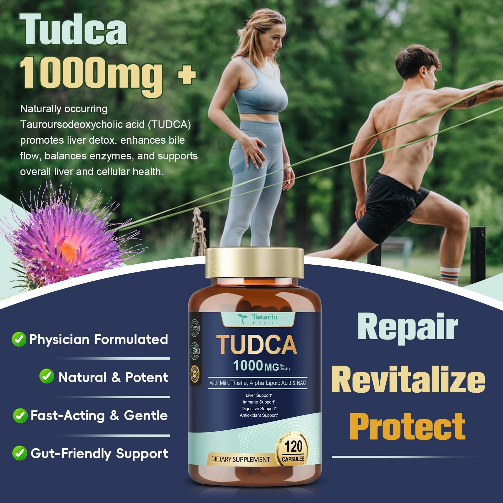 Totaria Tudca Liver Extract Supplement packaging details