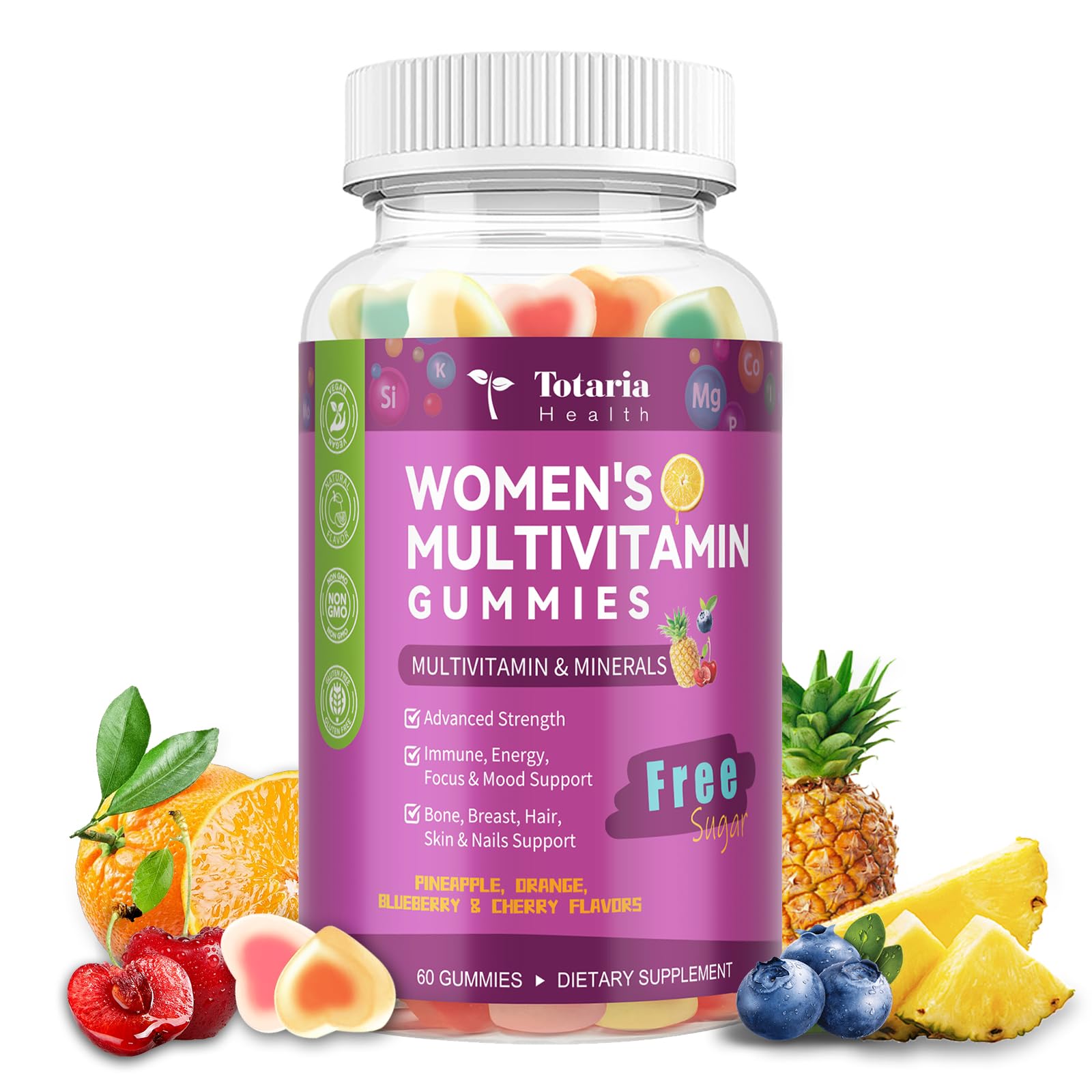 Totaria Women's Multivitamin Gummies 200g front view