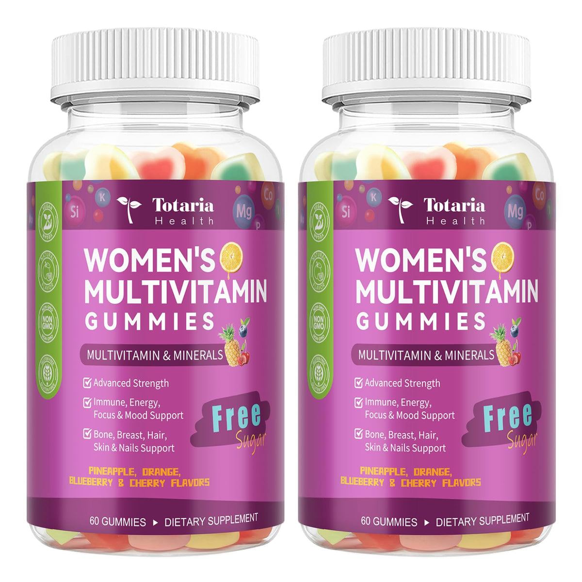 Totaria Women’s Multivitamin Gummies front view with packaging