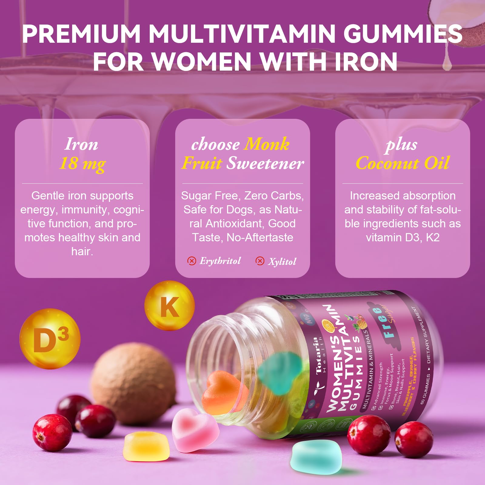 Totaria Women's Multivitamin Gummies ingredients list