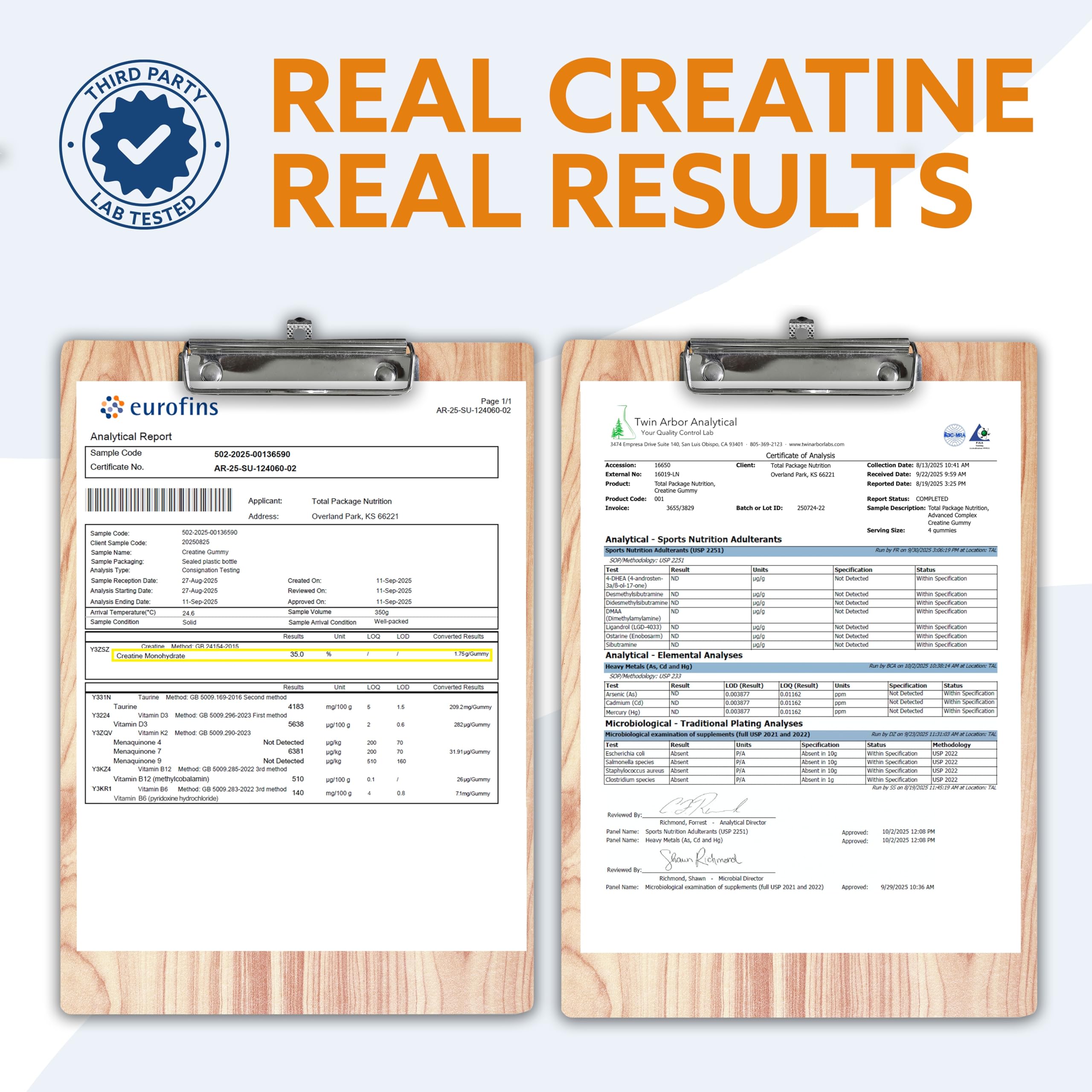 TPN Creatine Gummies with a measuring spoon