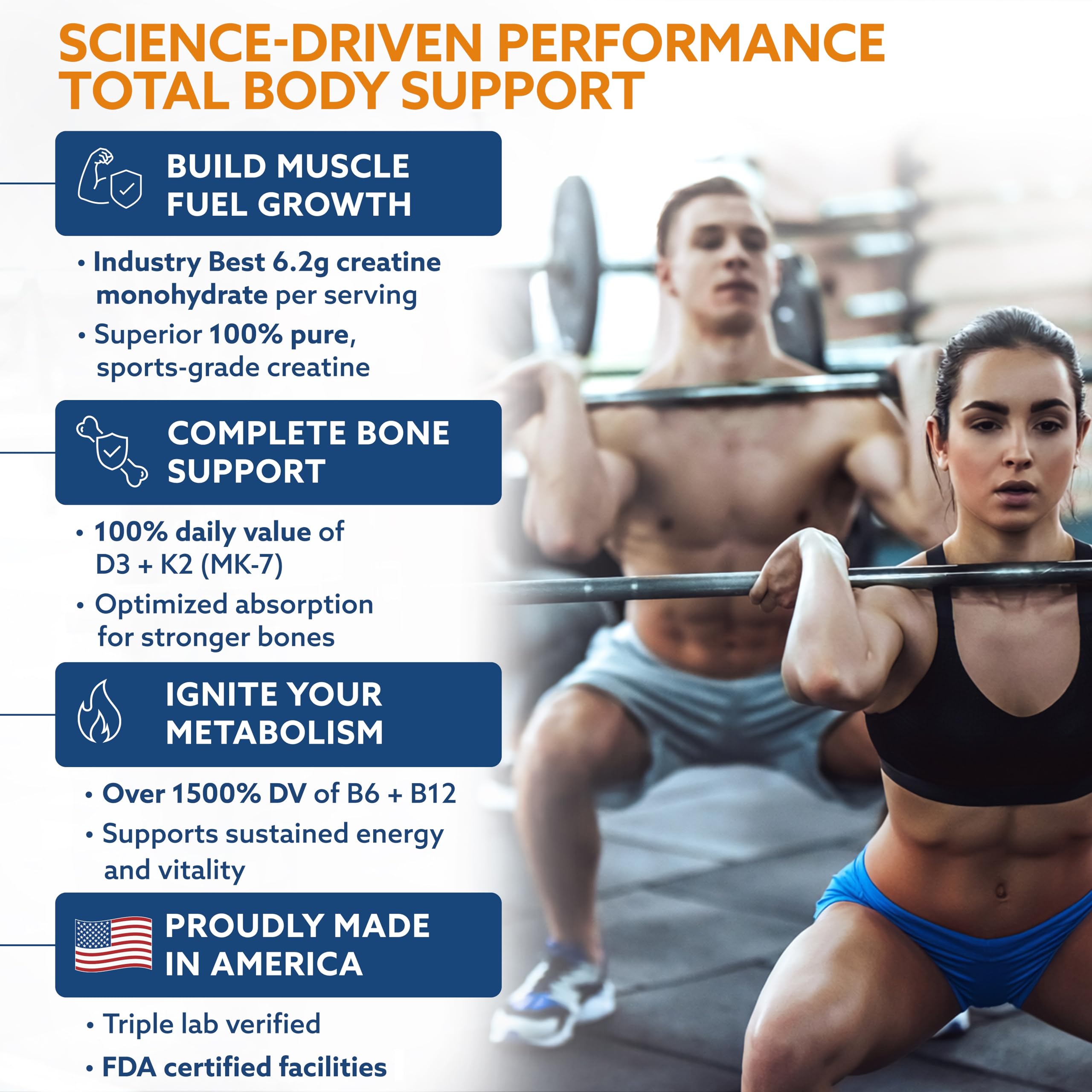 TPN Total Package Nutrition Creatine Gummies back view with ingredient list
