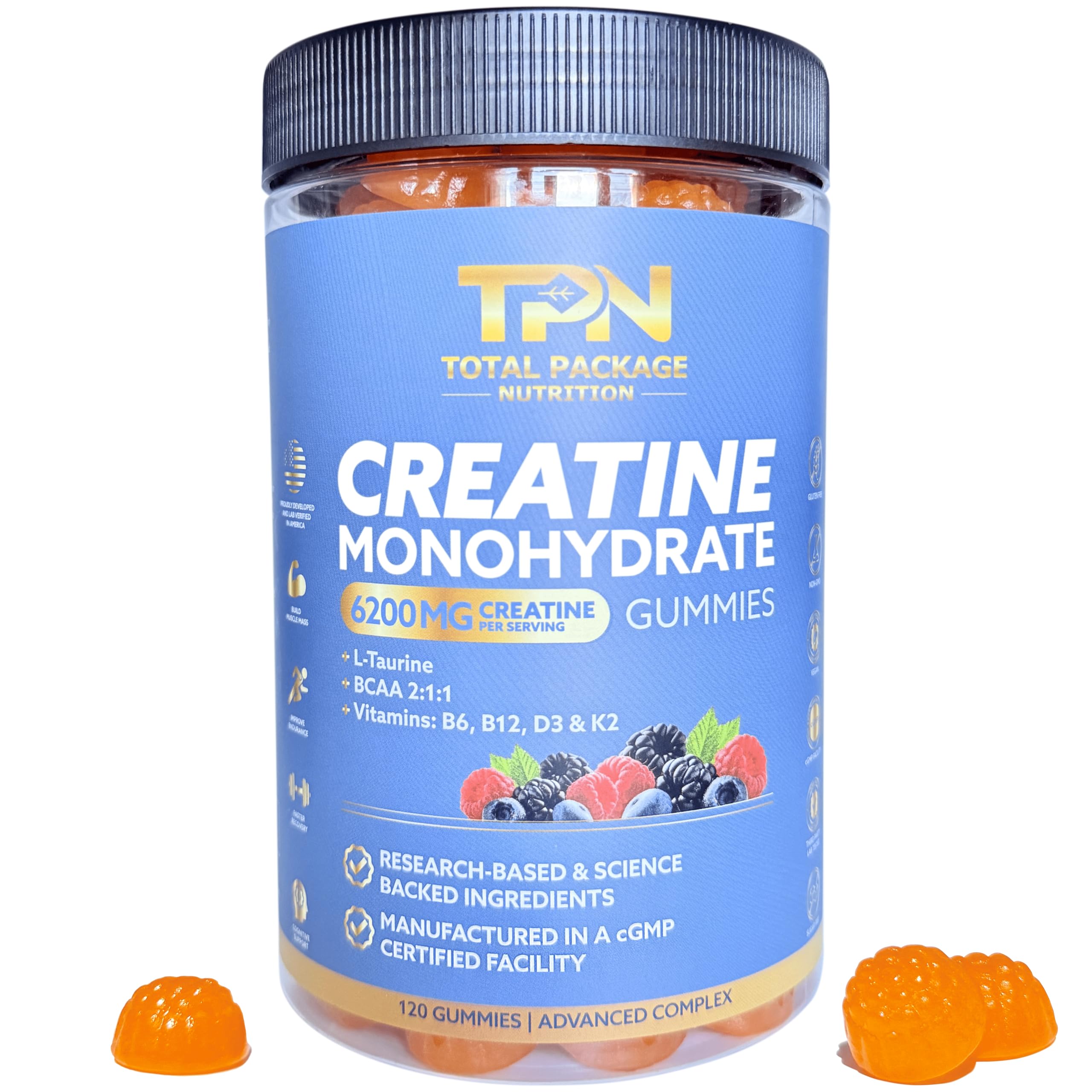 TPN Total Package Nutrition Creatine Monohydrate Gummies front view