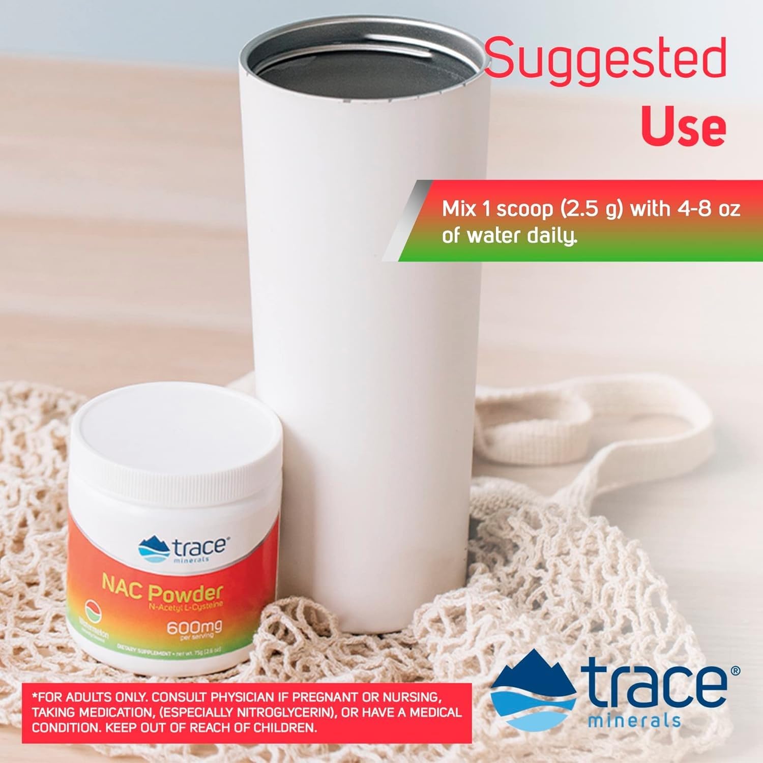 Trace Minerals Acetyl-L-Carnitine supplement in lifestyle setting