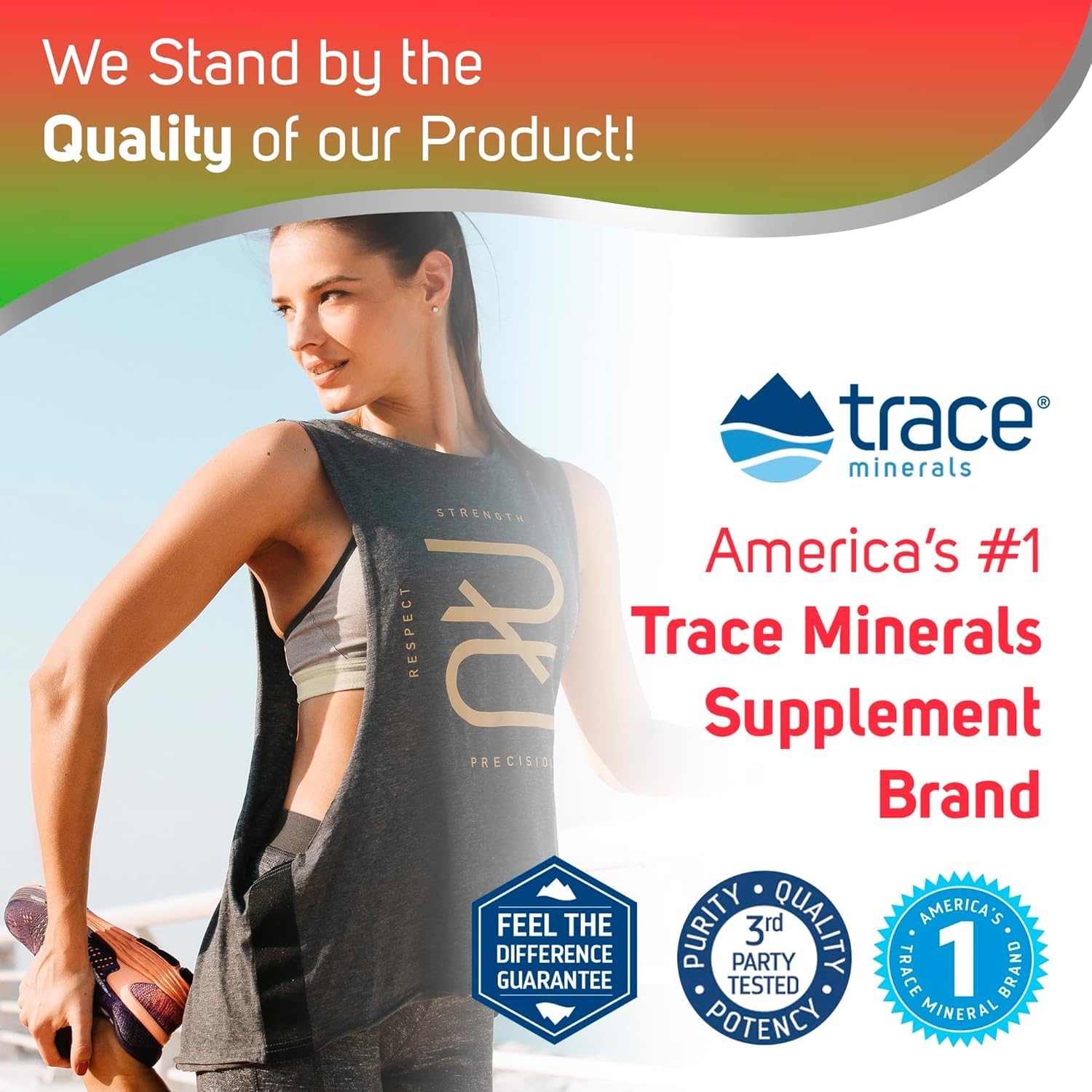 Trace Minerals Acetyl-L-Carnitine supplement with measuring spoon