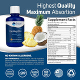 Trace Minerals Calcium Supplement 520g back view