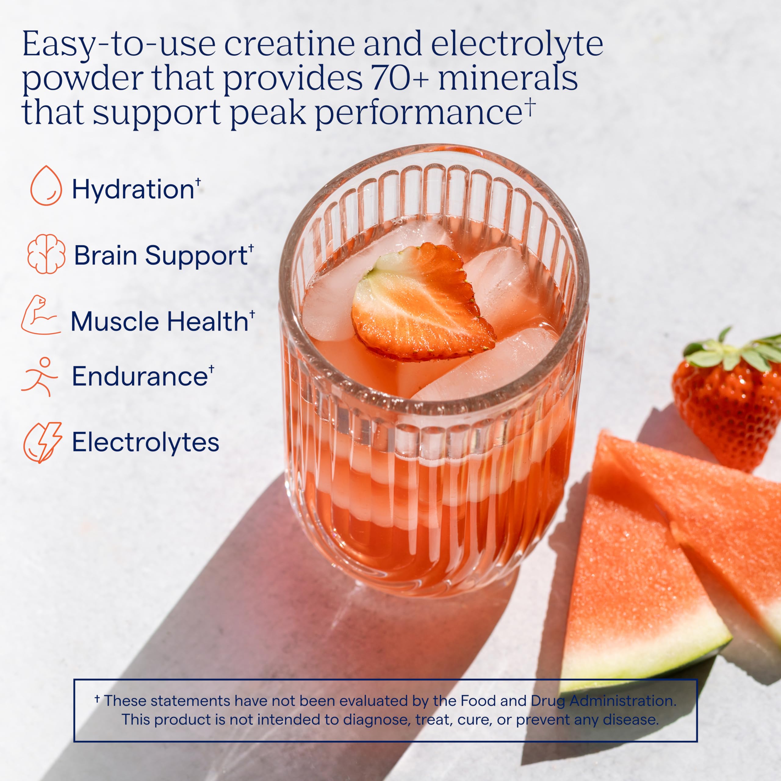 Trace Minerals Creatine + Electrolytes Tropical Watermelon 240g packaging