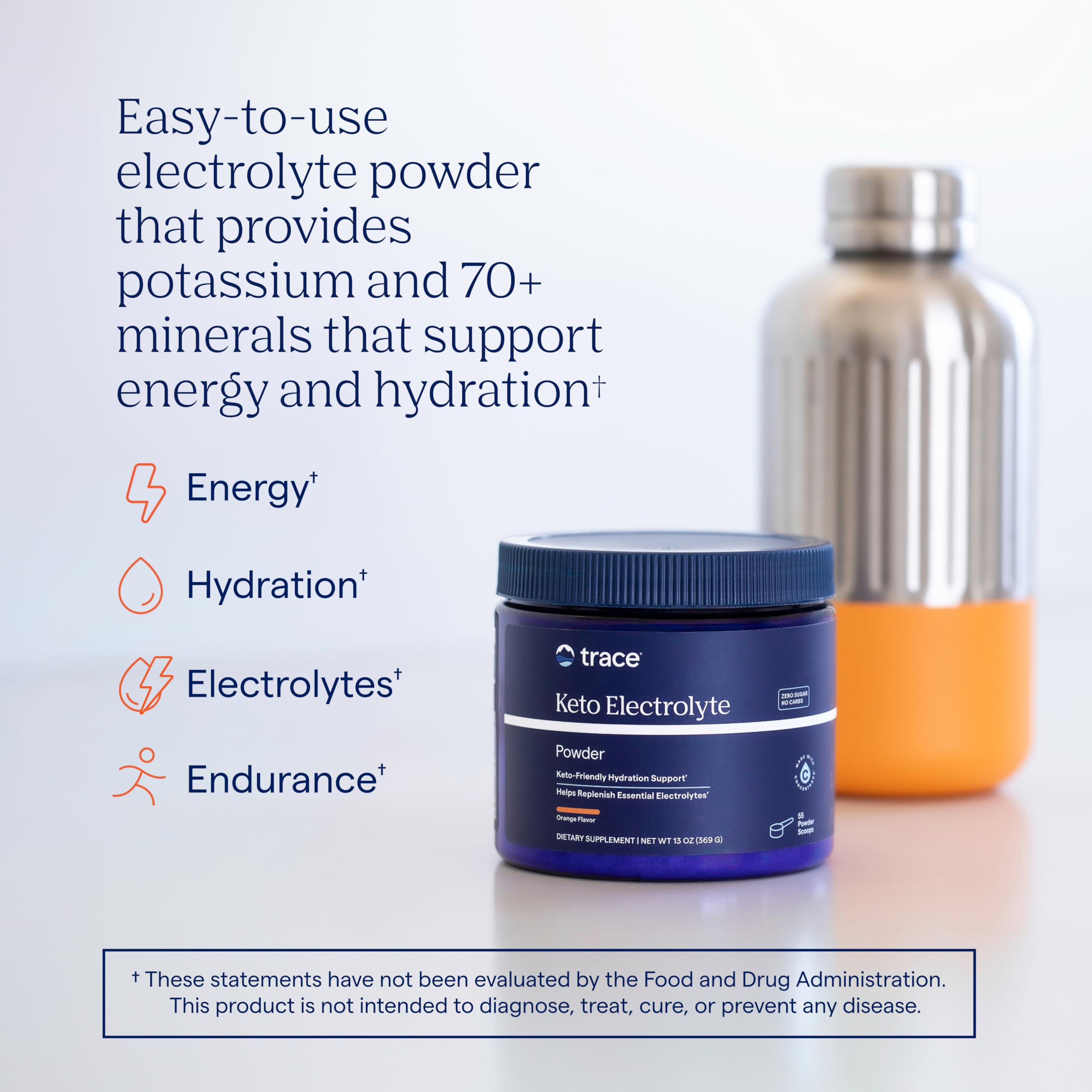 Trace Minerals Daily Supplement 376g side view