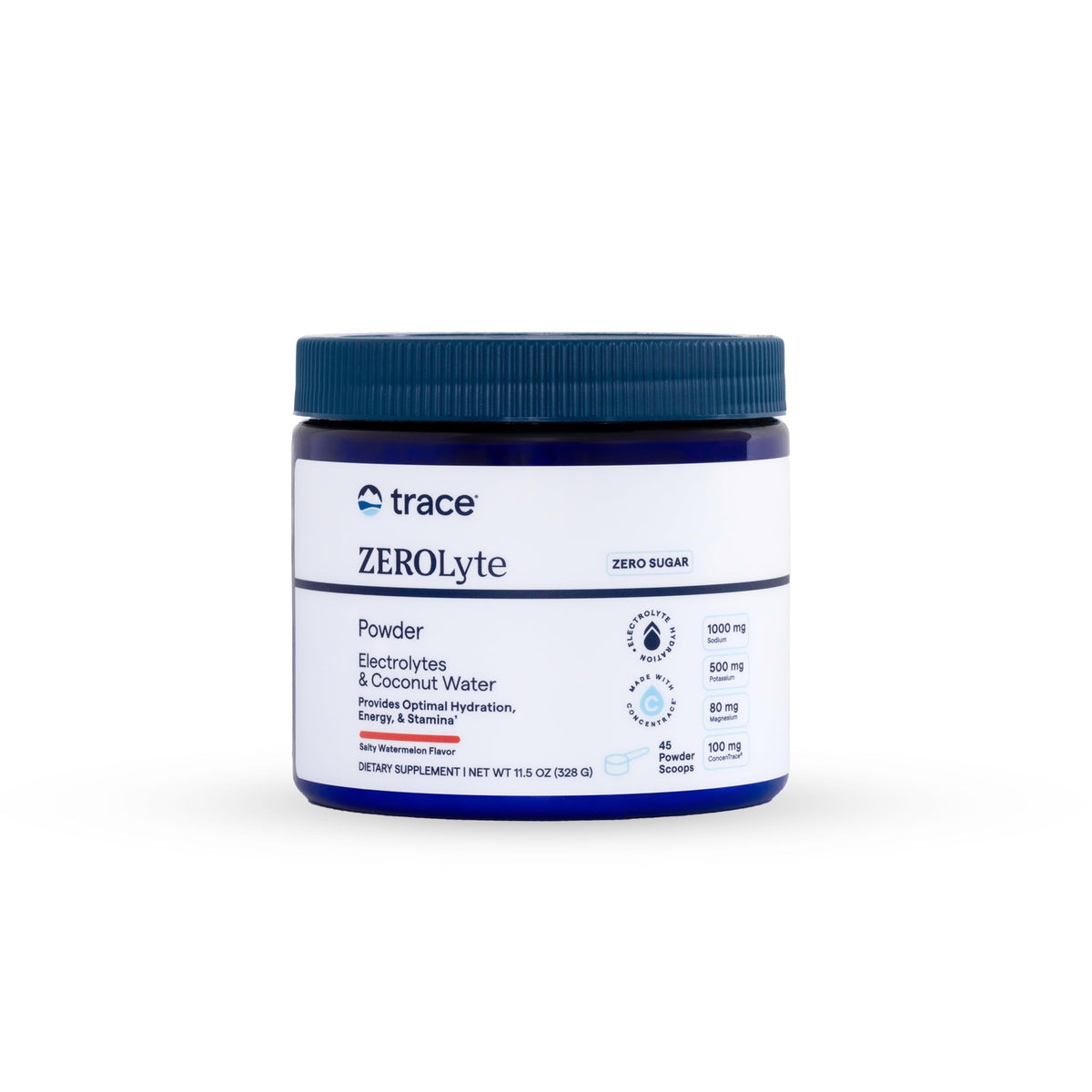 Trace Minerals Daily Supplement front view, 386g packaging