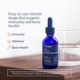 Trace Minerals Ionic D3 + K2 supplement bottle side view