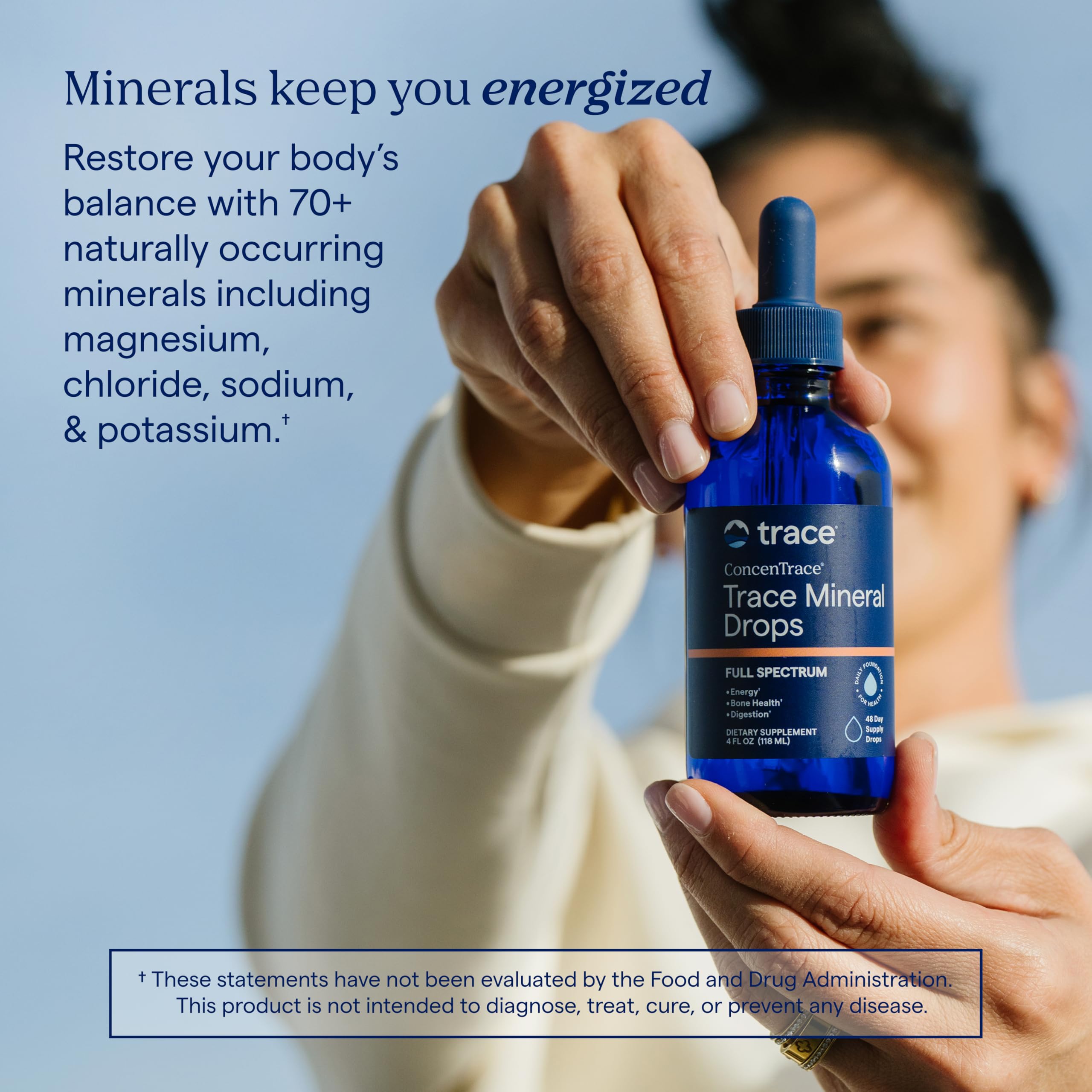 Trace Minerals Ionic Sea Minerals 168g back view