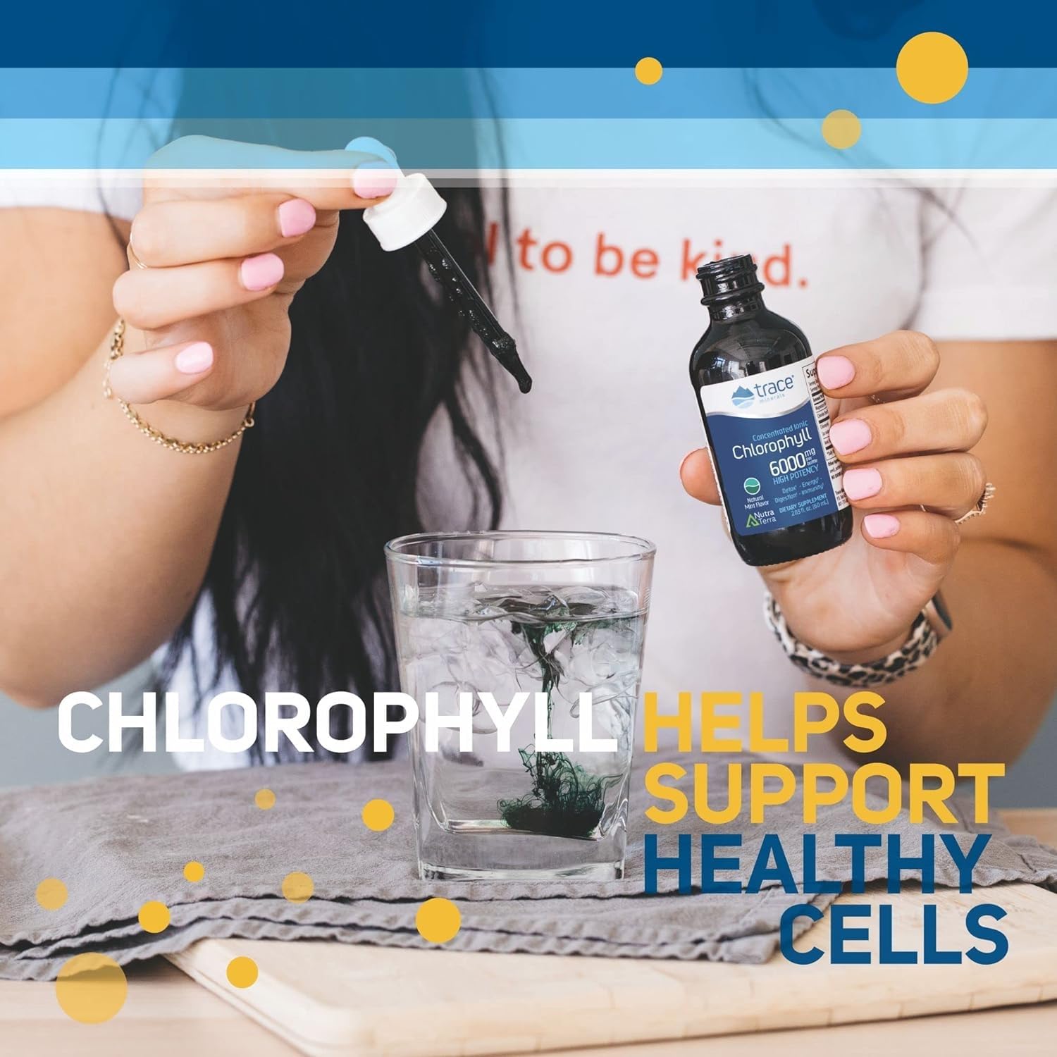 Trace Minerals Liquid Chlorophyll Supplement with juice