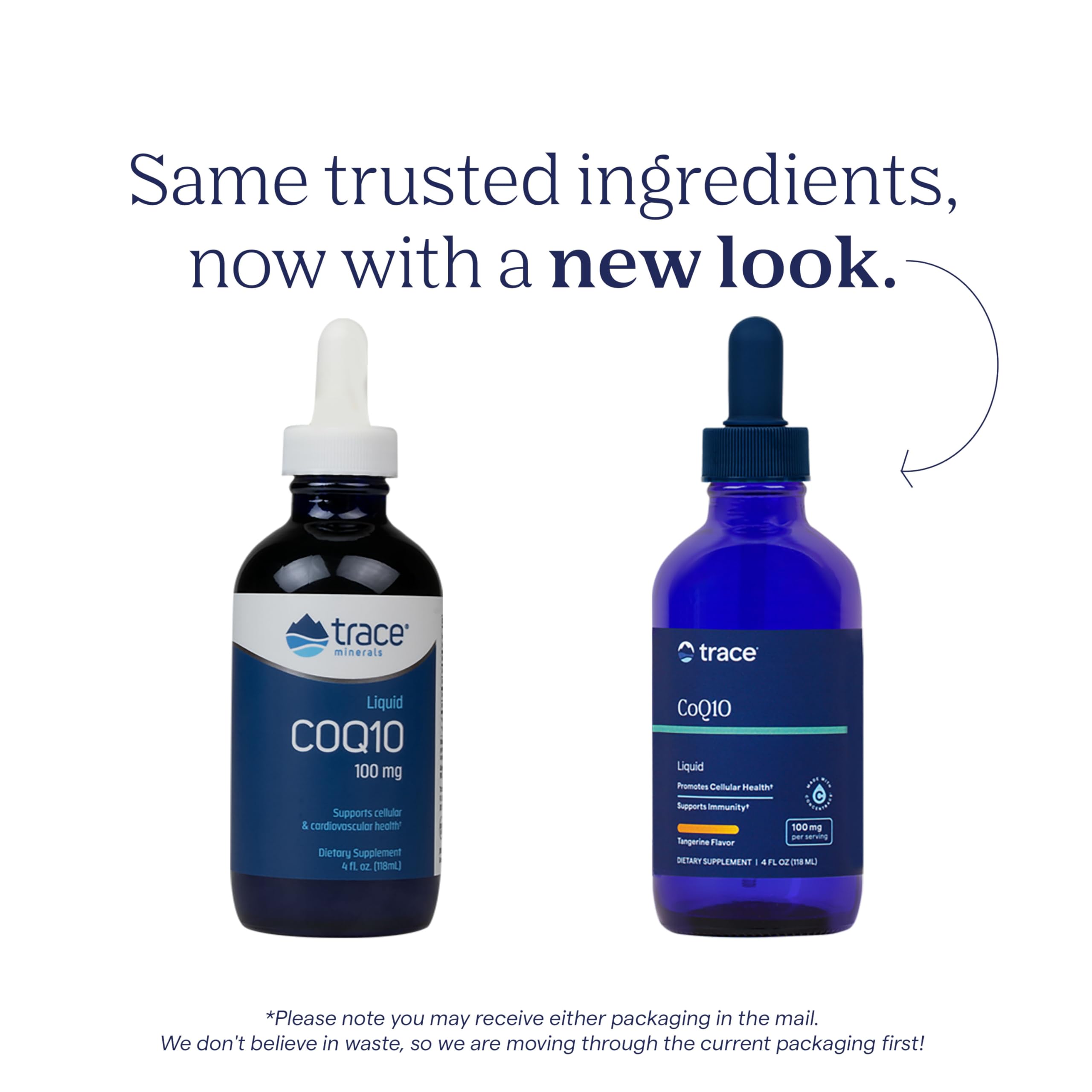Trace Minerals Liquid CoQ10 100mg close-up of label