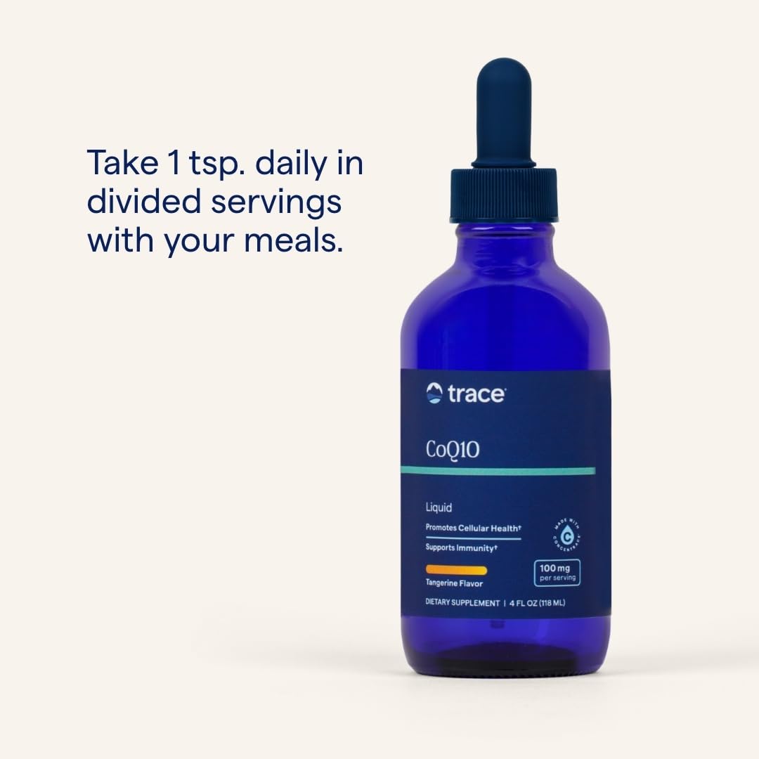 Trace Minerals Liquid CoQ10 100mg with measuring cap