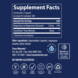 Trace Minerals Magnesium Glycinate Capsules on wooden table