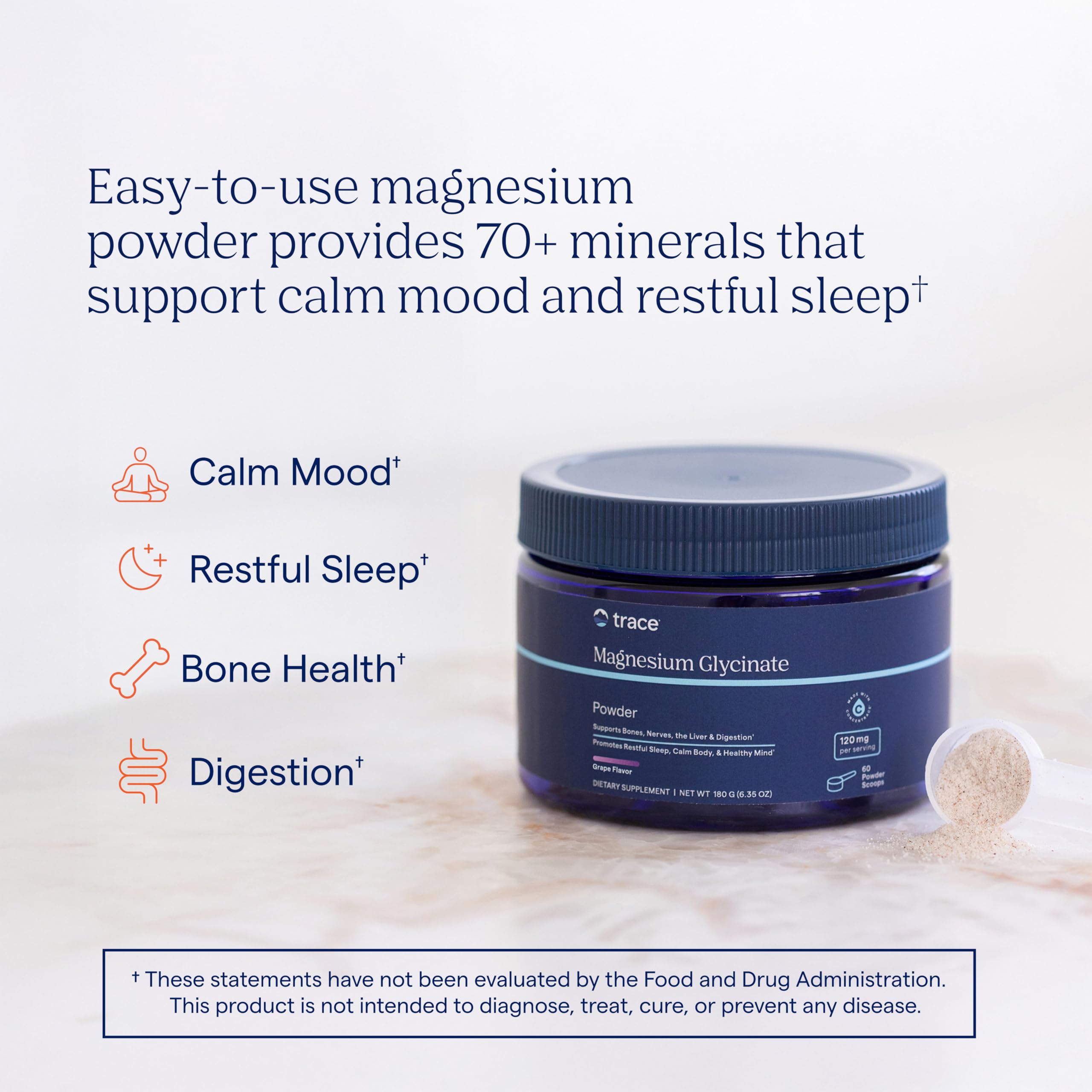 Trace Minerals Magnesium Glycinate Powder 227g packaging