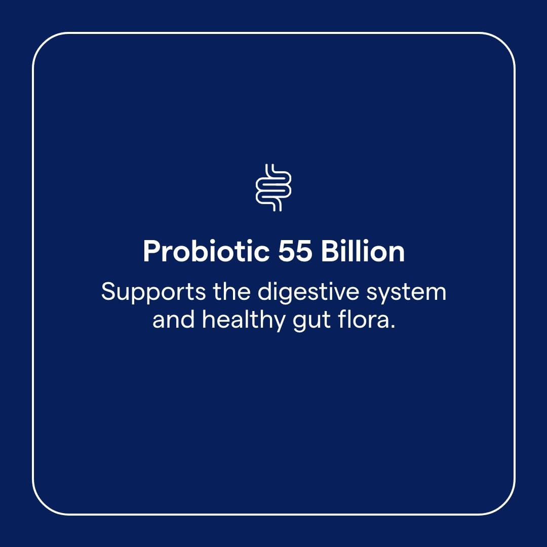 Trace Minerals Probiotic 55 Billion capsules on a wooden surface