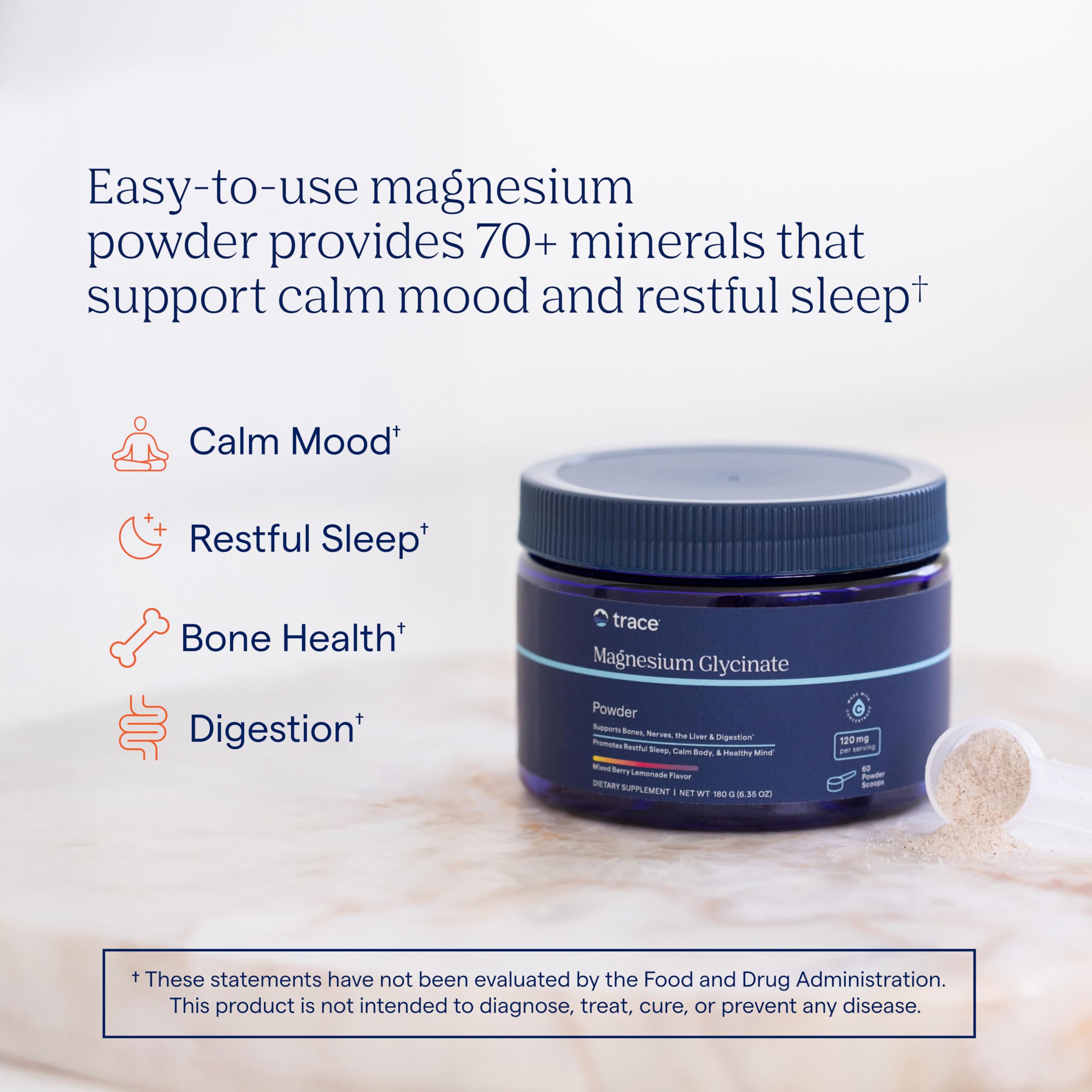 TRACE MINERALS RESEARCH Magnesium Glycinate Powder packaging side view