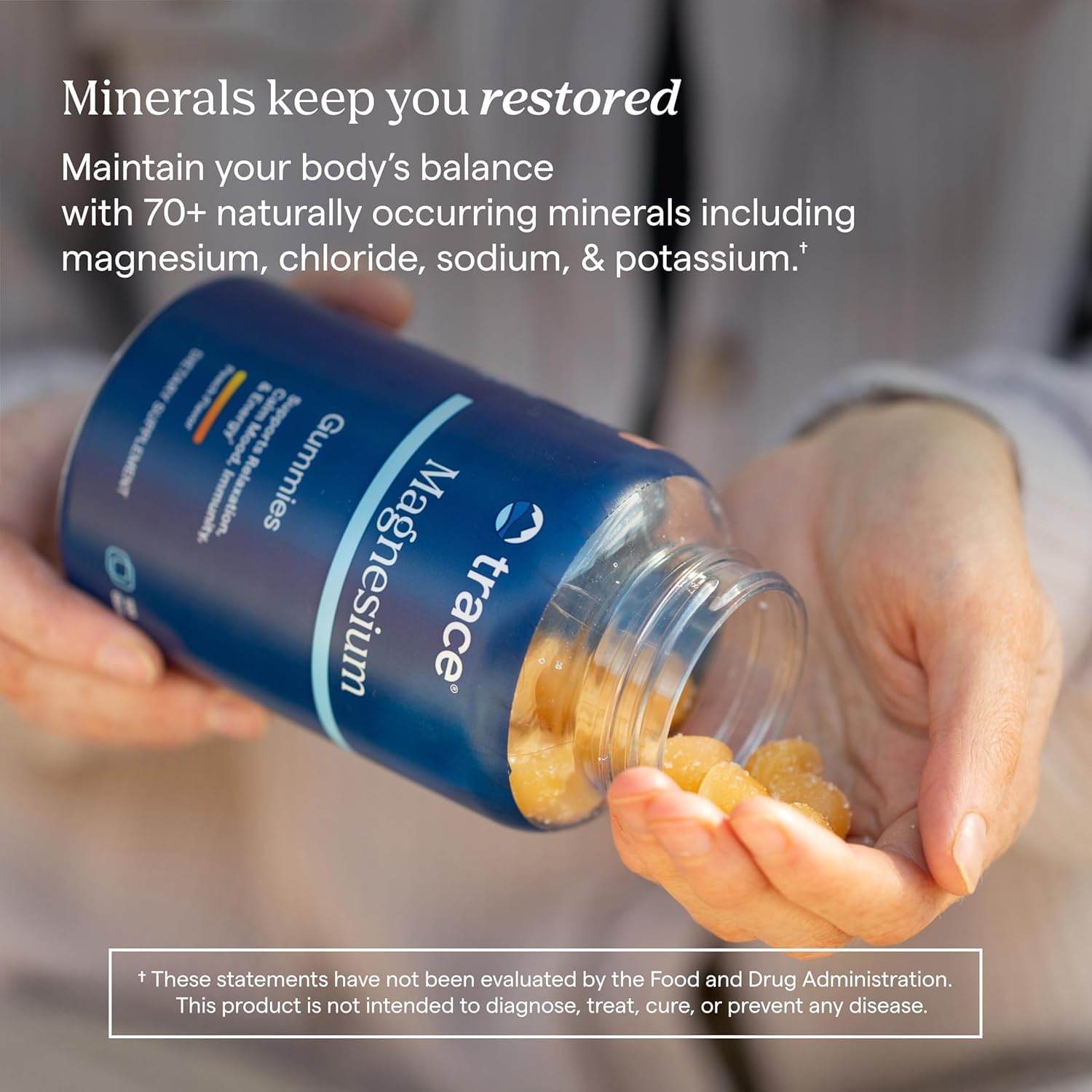 TRACE MINERALS RESEARCH Magnesium Gummies in a bowl