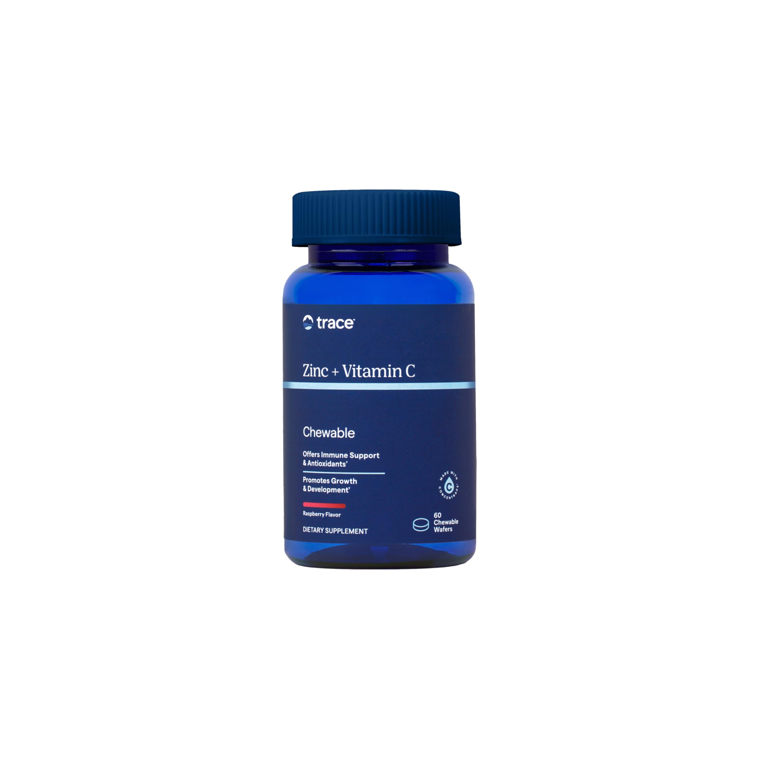 TRACE MINERALS RESEARCH Zinc + Vitamin C chewable wafers front view
