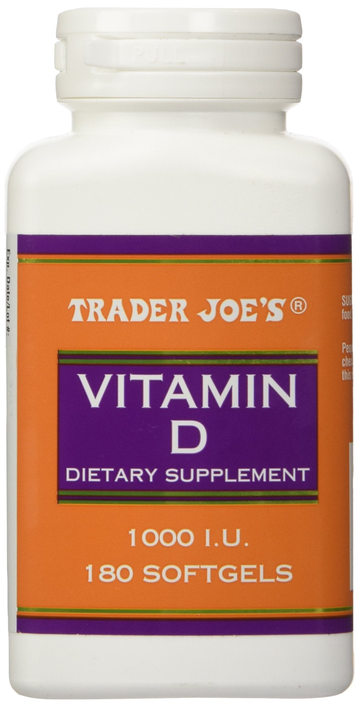 Trader Joe's Vitamin D3 Softgels 125 mcg front view