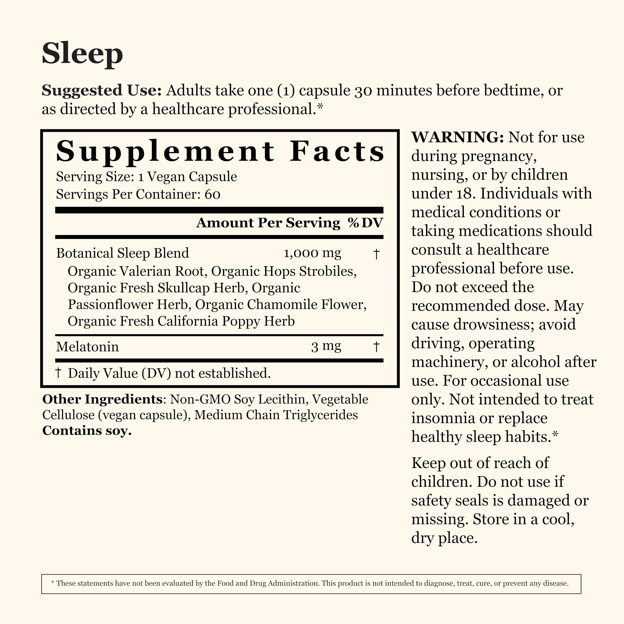 Tradewind Naturals Sleep Liquid Capsules 60 Count with packaging