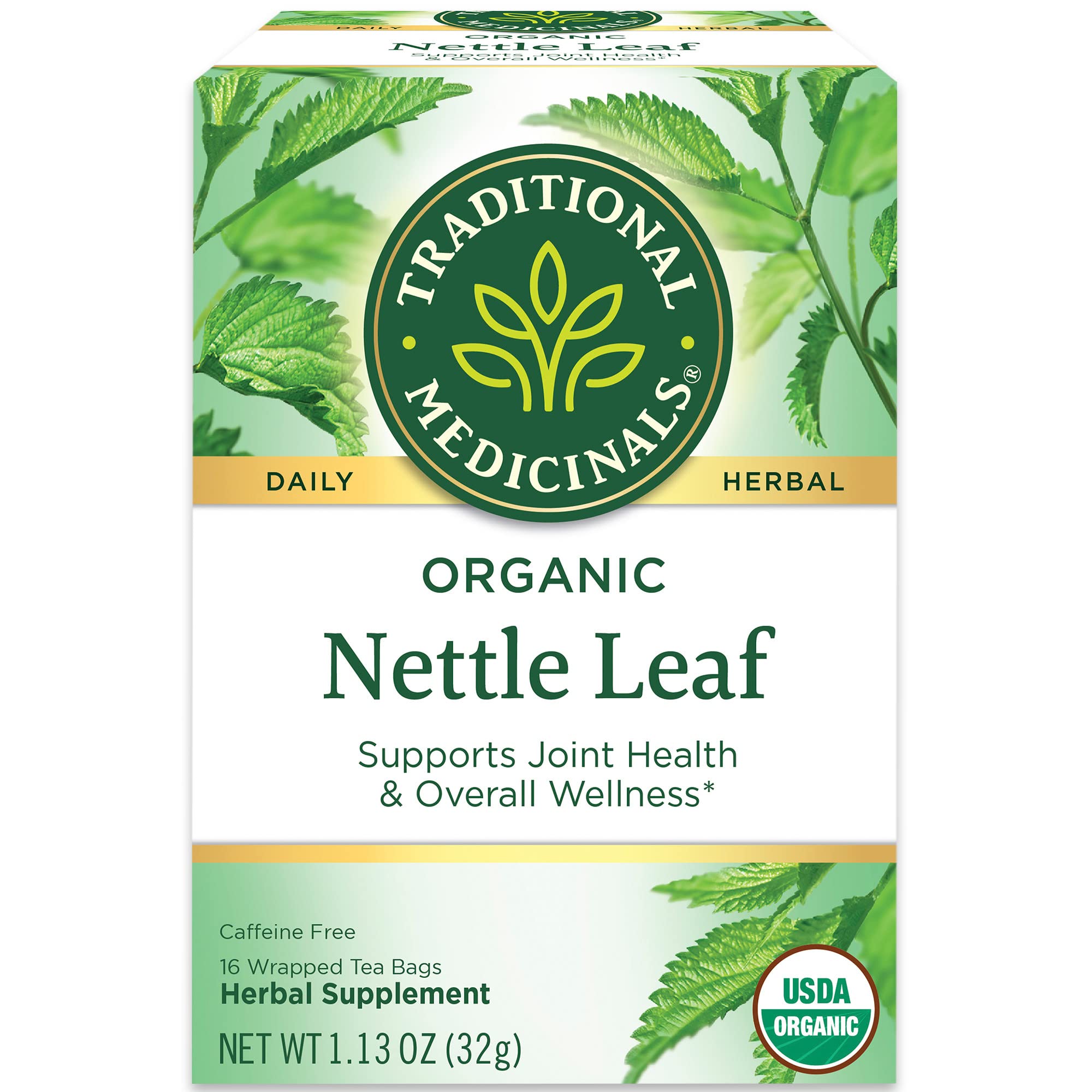 Traditional Medicinals Nettle Herbal Supplement package front view