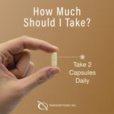Transfer Point Beta 1,3D Glucan Capsules 100mg bottle with measuring spoon