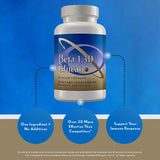 Transfer Point Beta 1,3D Glucan capsules on a wooden table
