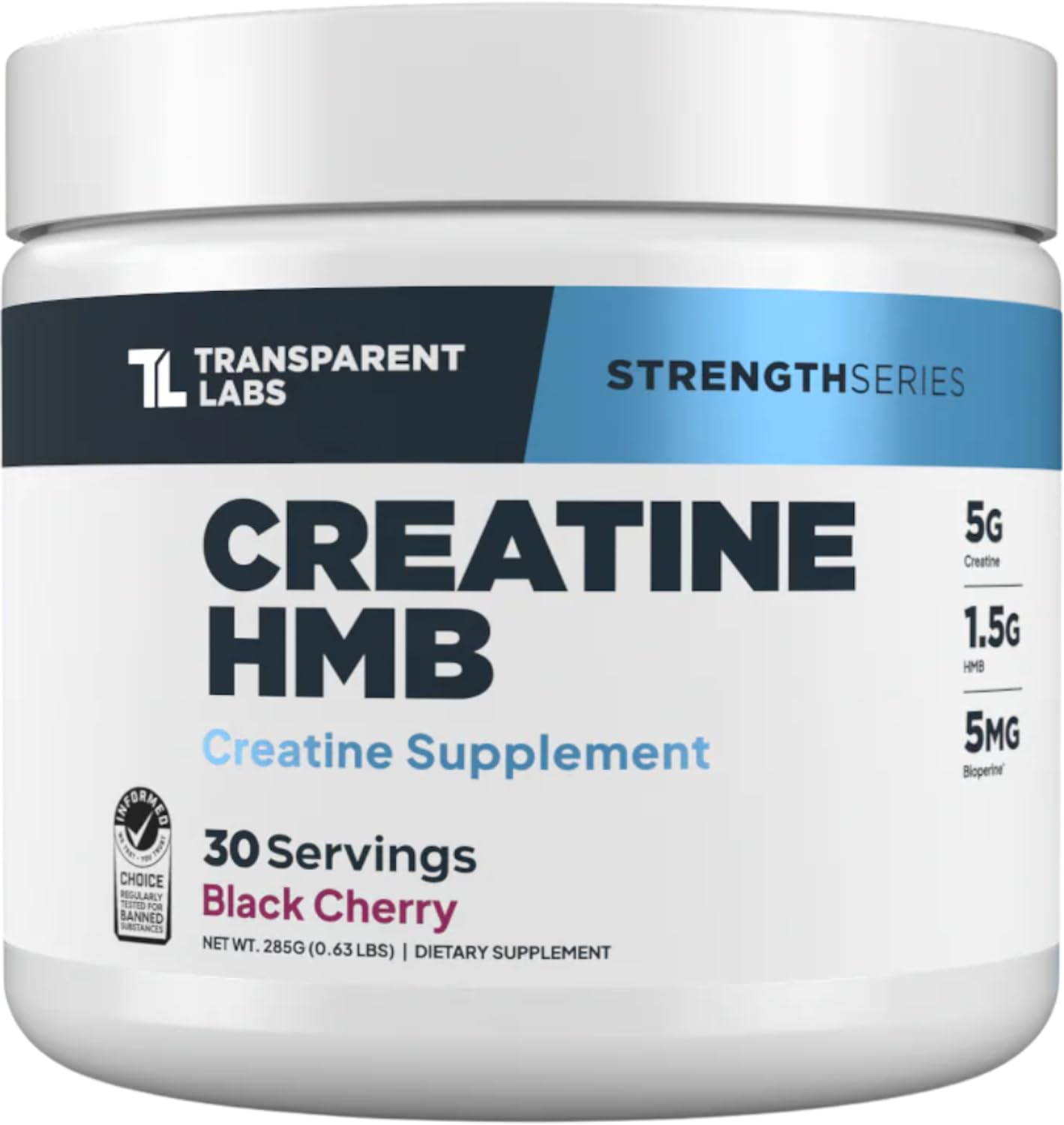 Transparent Labs Creatine HMB 210g front view