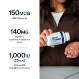 Transparent Labs Multivitamin back view with nutritional information