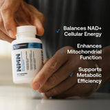 Transparent Labs SIRTality NMN Supplement with a measuring spoon
