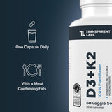 Transparent Labs Vitamin D3 + K2 Supplement in a lifestyle setting