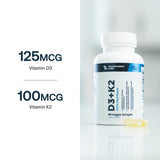 Transparent Labs Vitamin D3 + K2 Supplement ingredients list
