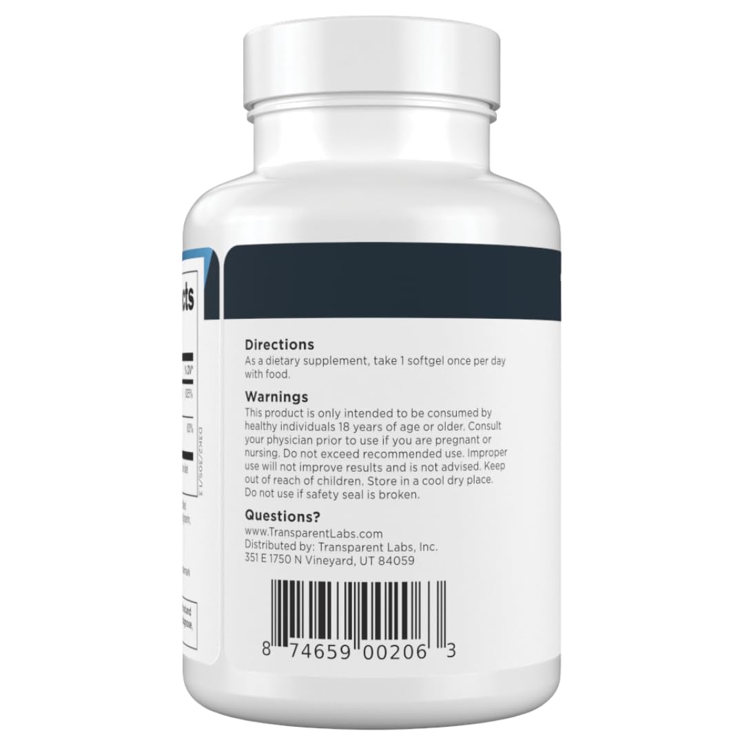 Transparent Labs Vitamin D3 + K2 Supplement with a measuring spoon