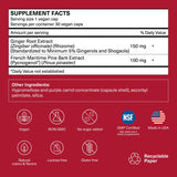 TRAVELSANA Long-Haul Circulation capsules showing vegan formulation