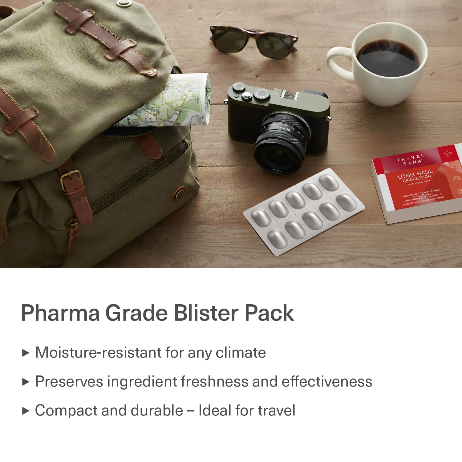 TRAVELSANA Long-Haul Circulation packaging details