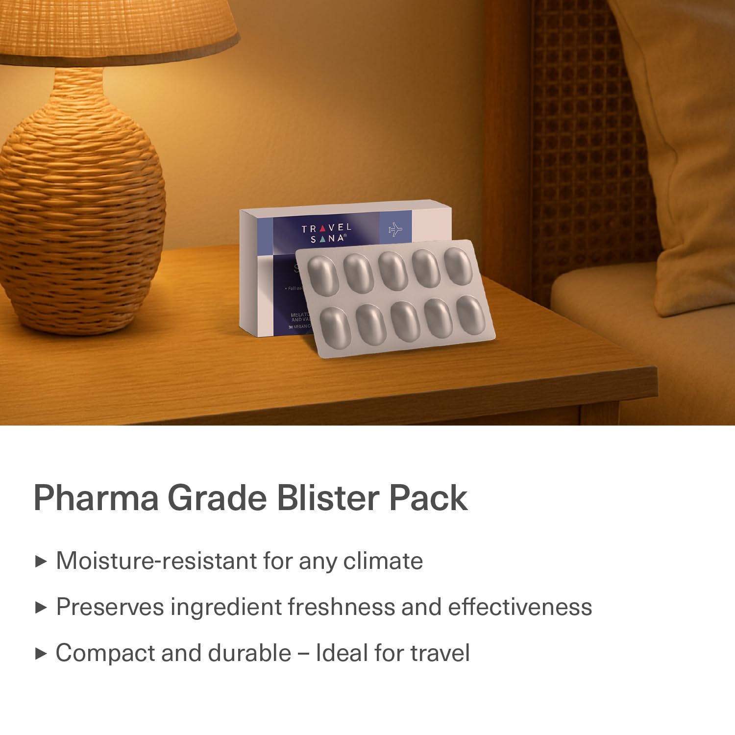 TRAVELSANA Sleep Well capsules with Melatonin and Magnesium
