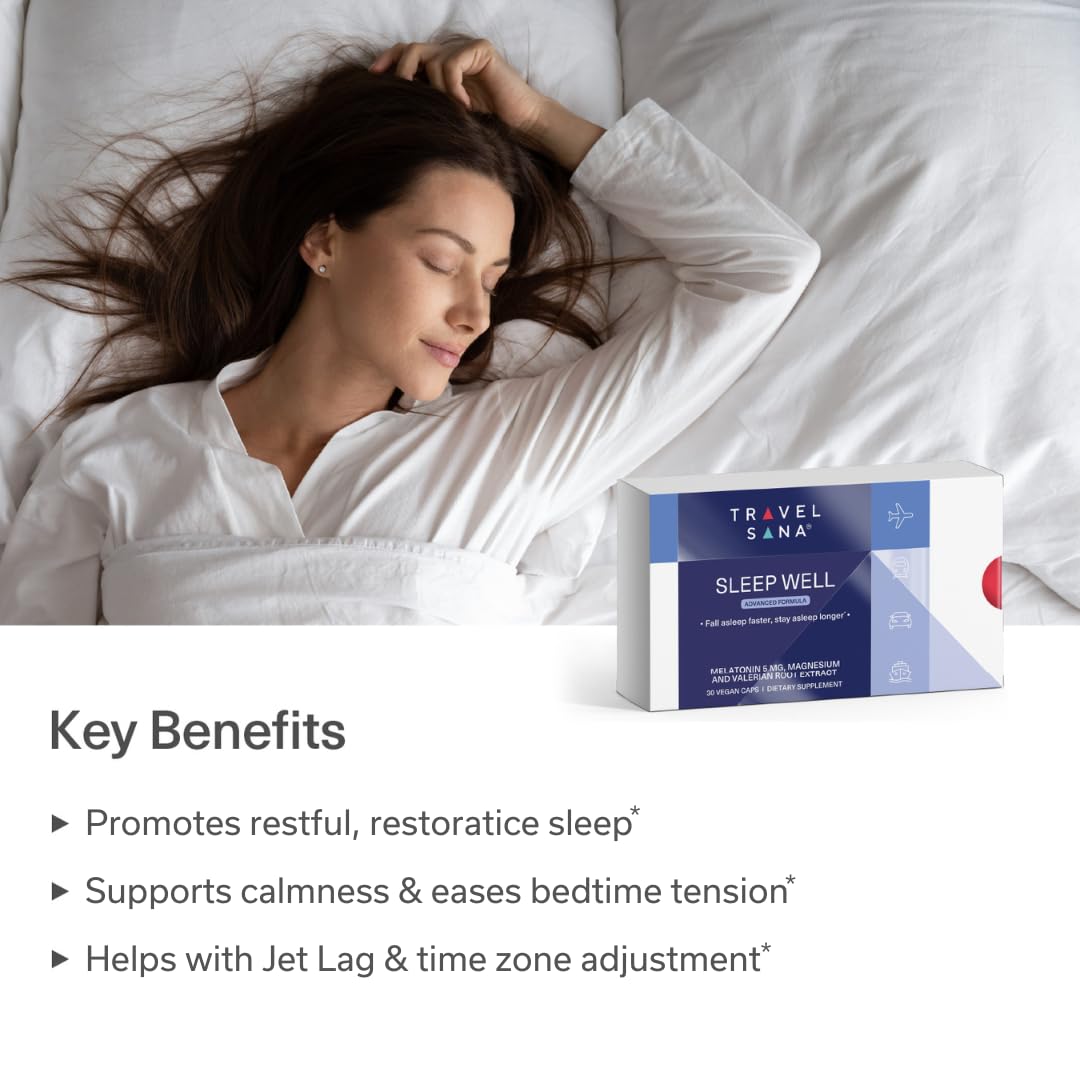 TRAVELSANA Sleep Well capsules with Valerian Root Extract