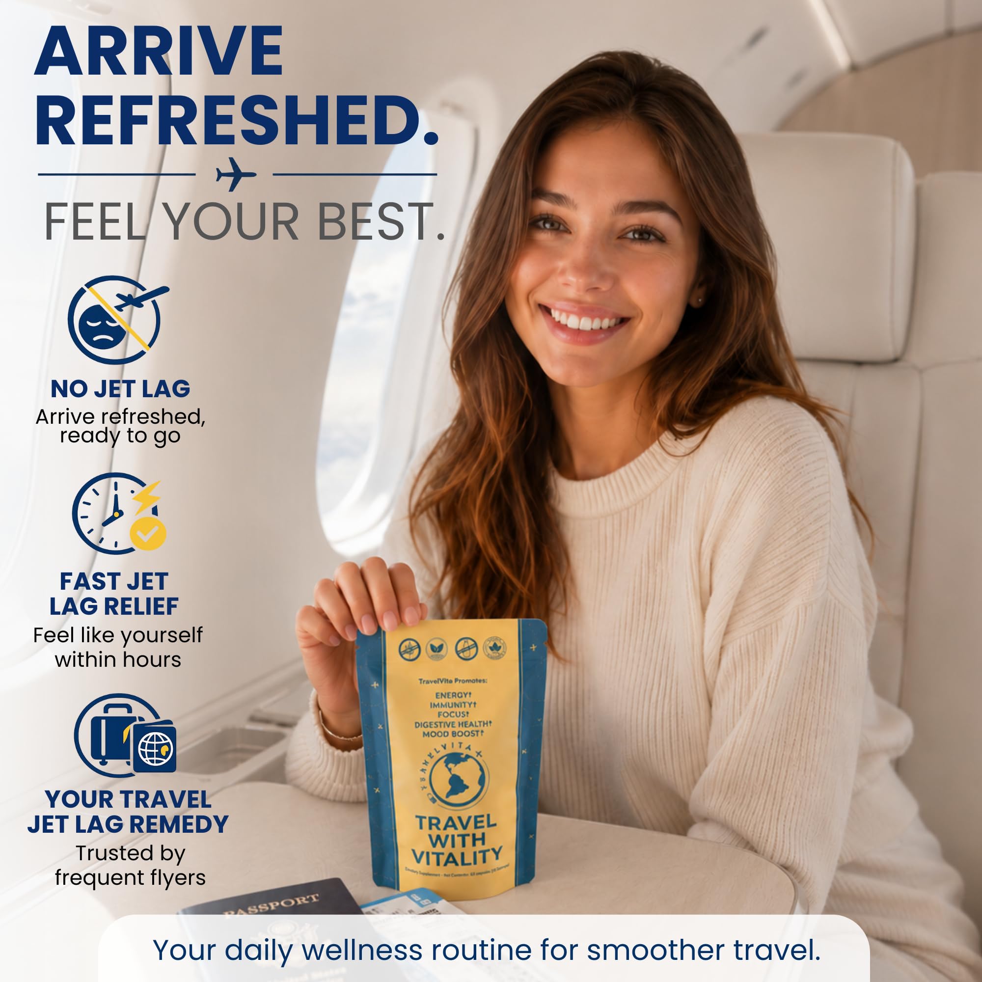 TravelVita travel supplement resealable pouch